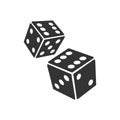 Two game dice graphic icon