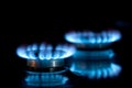 Two gas rings Royalty Free Stock Photo