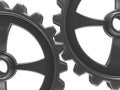 Two gears on white background Royalty Free Stock Photo