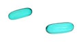 Two gel cap pain relieving capsules