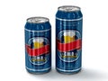 Two generic blank beer cans Royalty Free Stock Photo