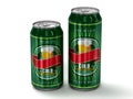 Two generic blank beer cans Royalty Free Stock Photo