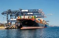 Two generic container vessels in port, Australia