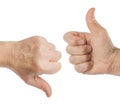 Two gesturing hands Royalty Free Stock Photo