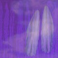 Two ghosts against textured background