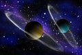 Two Giant gas planet Royalty Free Stock Photo