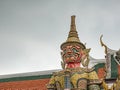 Two Giant Protecter of the Gate in Wat phrakaew Temple Bangkok city Thailand