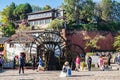 The two Giant Water Wheels at Lijiang Old Town, is the most ancient irrigation tool in China. landmark and popular spot for Royalty Free Stock Photo