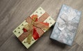 Two gift boxes on a light background