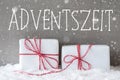 Two Gifts With Snowflakes, Adventszeit Means Advent Season