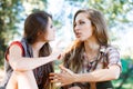 Two girlfriends outdoor talking Royalty Free Stock Photo