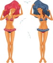 Two girls in bikini Royalty Free Stock Photo