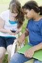 Two girls and a cell phone