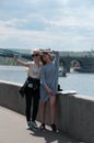 Two girls doing selfie Royalty Free Stock Photo