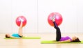 Two girls at fitness club Royalty Free Stock Photo