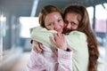 Two girls hugging Royalty Free Stock Photo