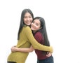 Two girls hugging each others Royalty Free Stock Photo