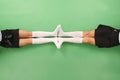 Two girls in knee-length socks Royalty Free Stock Photo