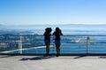 Two girls are looking at Rio de Janeiro