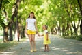 Two girls in the park Royalty Free Stock Photo