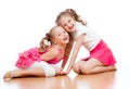 Two girls are playing together Royalty Free Stock Photo