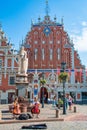 Building of the Brotherhood of Blackheads, one of the most iconic buildings of Old Riga, Latvia