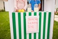 Two Girls Running Homemade Lemonade Stand Royalty Free Stock Photo