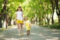 Two girls in the park Royalty Free Stock Photo