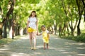 Two girls in the park Royalty Free Stock Photo