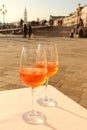 Two glases of Venetian drink Royalty Free Stock Photo