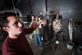 Students Working with Glass Art Royalty Free Stock Photo