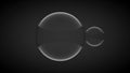 Two Glass balls. 3D render Royalty Free Stock Photo