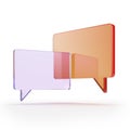 Two glass bubble speech icons Royalty Free Stock Photo