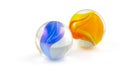 Two glass marbles