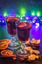 Two glass of mulled wine Royalty Free Stock Photo