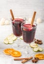 Two glass of mulled wine Royalty Free Stock Photo