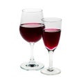 Two glass with red wine