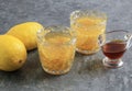 Two Glass Warm Yuzu Tea with Honey and Lemon