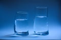 Two glass of water curved Royalty Free Stock Photo