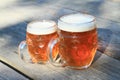 Two glasses of beer Royalty Free Stock Photo