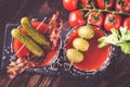 Two glasses of Bloody Mary Royalty Free Stock Photo