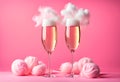 Two glasses of champagne Royalty Free Stock Photo