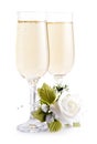 Two glasses champagne Royalty Free Stock Photo