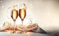 Two Glasses of champagne in a festive atmosphere Royalty Free Stock Photo