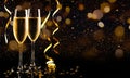 New year celebration with champagne Royalty Free Stock Photo