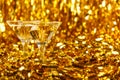 Two Glasses of champagne for the new year and christmas Royalty Free Stock Photo