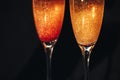Two glasses of champagne. Royalty Free Stock Photo