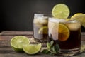 Two glasses of Cuba Libre Cocktail Royalty Free Stock Photo