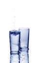 Two glasses with drops of water Royalty Free Stock Photo