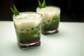 Two glasses of Es Cendol, Indonesian traditional food